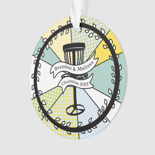 私のディスクゴルファーにメリーお気に入りのクリスマス オーナメント (正面)