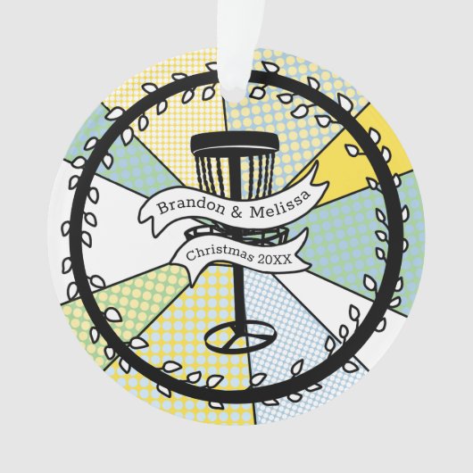 私のディスクゴルファーにメリーお気に入りのクリスマス オーナメント (正面)