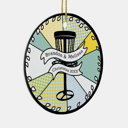 私のディスクゴルファーにメリーお気に入りのクリスマス セラミックオーナメント (右)