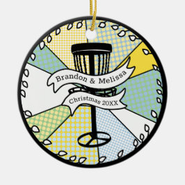 私のディスクゴルファーにメリーお気に入りのクリスマス セラミックオーナメント