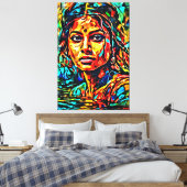 私のデジタルアートブラシ キャンバスプリント (インサイチュ (寝室))