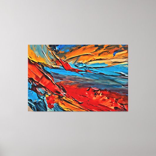 私のデジタルアートブラシ キャンバスプリント (正面)