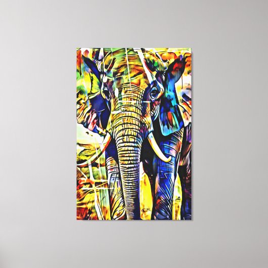 私のデジタルアートブラシ キャンバスプリント (正面)