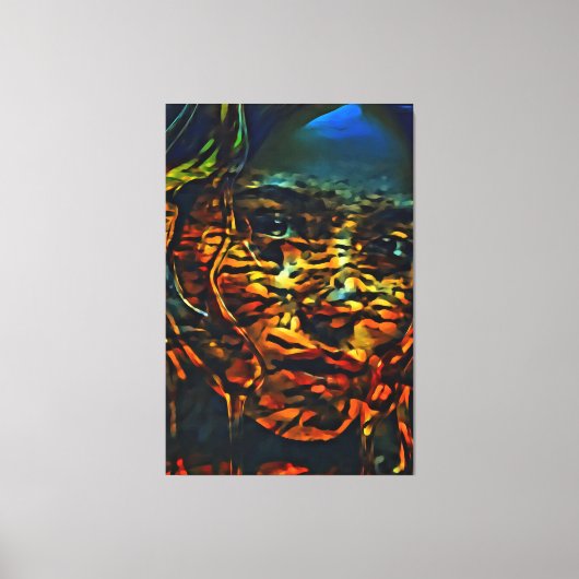 私のデジタルアートブラシ キャンバスプリント (正面)