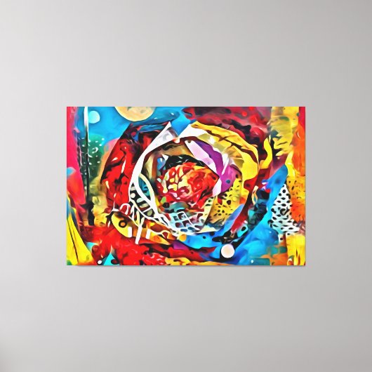 私のデジタルアートブラシ キャンバスプリント (正面)