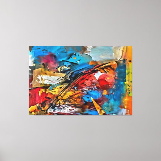 私のデジタルアートブラシ キャンバスプリント (正面)