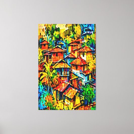 私のデジタルアートブラシ キャンバスプリント (正面)