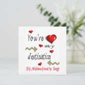 私のデスティネーションカードの招待状、バレンタインズだよ 招待状 (スタンド正面)