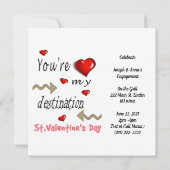 私のデスティネーションカードの招待状、バレンタインズだよ 招待状 (裏面)