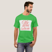 私のデニイスラム教の恋人の引用デザインのダークTシャツ Tシャツ (正面フル)