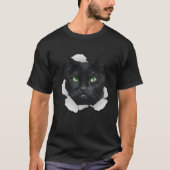 私のトップ顔の中の猫の涙を胸から Tシャツ (正面)