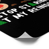 私のトナカイのコスチュームをじっと見ないで 冬のクリスマス ポスター (角)