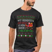 私のトナ走リアはヘリコプターのクリスマスを運転する Tシャツ (正面)