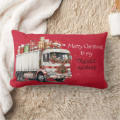 私のトラック運転手の夫にメリークリスマス ランバークッション (ブランケット)