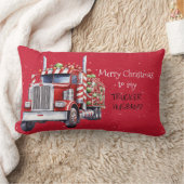 私のトラック運転手の夫にメリークリスマス ランバークッション (ブランケット)