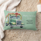私のトラック運転手の夫にメリークリスマス ランバークッション (ブランケット)