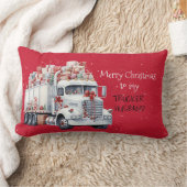 私のトラック運転手の夫にメリークリスマス ランバークッション (ブランケット)