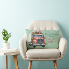 私のトラック運転手の夫にメリークリスマス ランバークッション