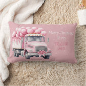 私のトラック運転手の妻にメリークリスマス ランバークッション (ブランケット)