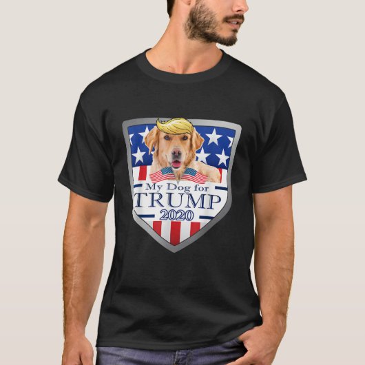 私のトランプTシャツ用ゴールデンレトリバー Tシャツ (正面)