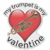 私のトランペットは私のバレンタイン シール (正面)