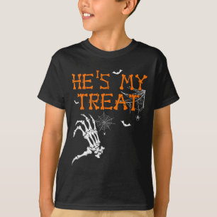 私のトリックは私のトリートハロウィーンカップルの串焼き Tシャツ