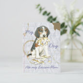 私のトレイング・ウォーカーが私のレッス食べン・プランを調べた ポストカード (スタンド正面)