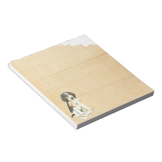 私のトレイング・ウォーカーが私の食べ宿題を調査した ノートパッド (アングル)