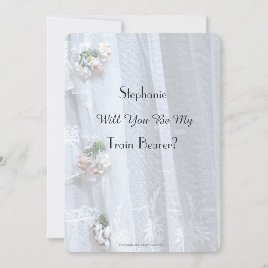 私のトレイン・ベアラーになってくれますか ヴィンテージ・レースの招待状 招待状 (正面)