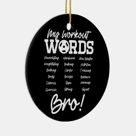 私のトレーニングのやる気を起こさせる言葉は?おもしろいトレーニング セラミックオーナメント (右)