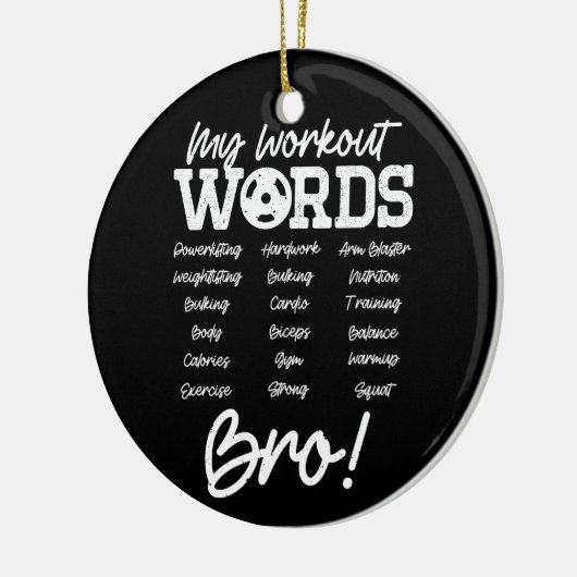 私のトレーニングのやる気を起こさせる言葉は?おもしろいトレーニング セラミックオーナメント (左)