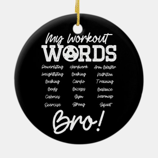 私のトレーニングのやる気を起こさせる言葉は?おもしろいトレーニング セラミックオーナメント (裏面)