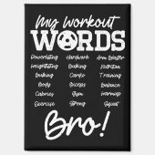 私のトレーニングのやる気を起こさせる言葉は?おもしろいトレーニング マグネット (正面)