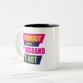 私のトレーニングは夫が熱いのでボディビル ツートーンマグカップ (正面左)