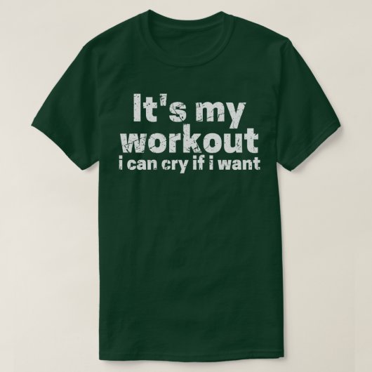 私のトレーニングは泣もしきたい Tシャツ (デザイン正面)