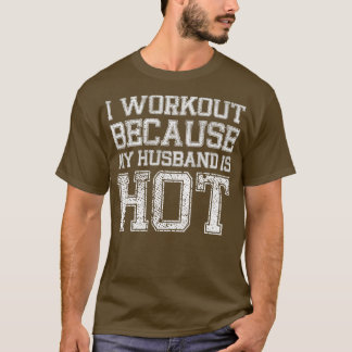 私のトレーニングは私のhusはホットジムの装おもしろい置3 tシャツ