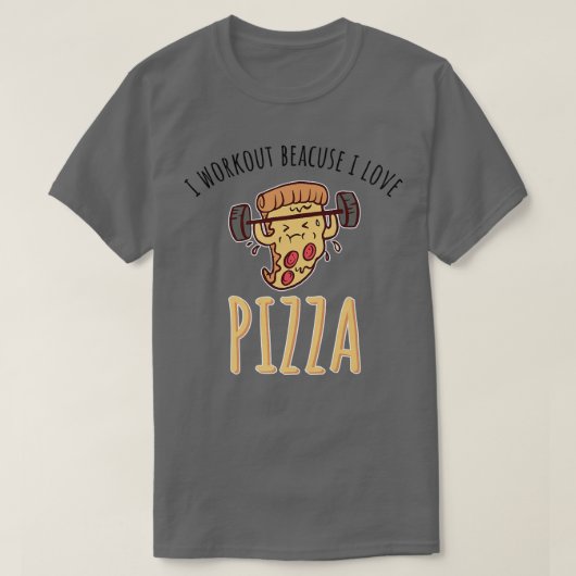 私のトレーニングビークーピッツァ大好き1514 Tシャツ (デザイン正面)