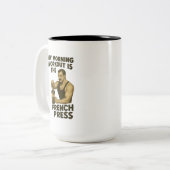 私のトレーニングルーチンはプレスフランスのプレミアムマグである ツートーンマグカップ (正面左)