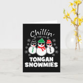 私のトンガン雪のクリスマスとチリンおもしろい カード (黄色い花)
