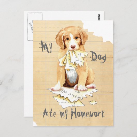 私のトーラー食べの宿題はがき ポストカード (正面/裏面)