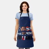 私のト恋しく思ランプ大統領 エプロン (着用した状態)