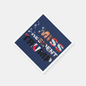 私のト恋しく思ランプ大統領 スタンダードカクテルナプキン (角)