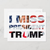 私のト恋しく思ランプ大統領 ポストカード (正面/裏面)