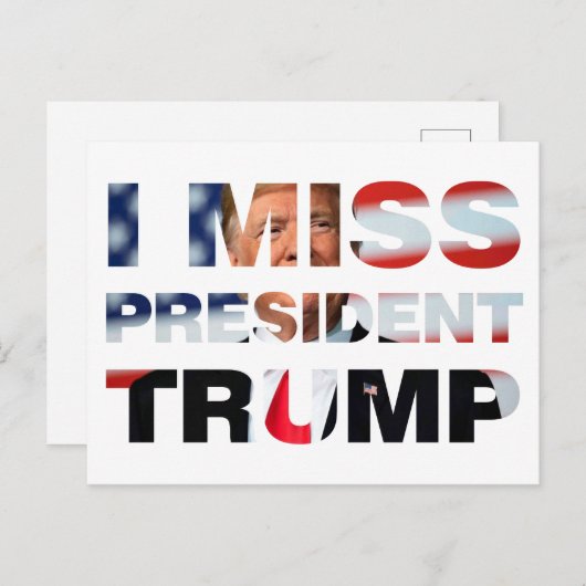 私のト恋しく思ランプ大統領 ポストカード (正面/裏面)