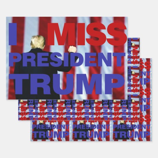 私のト恋しく思ランプ大統領 ラッピングペーパーシート (セット)