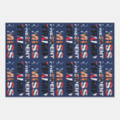 私のト恋しく思ランプ大統領 ラッピングペーパーシート (正面3)