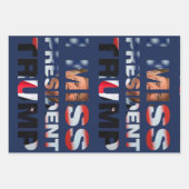 私のト恋しく思ランプ大統領 ラッピングペーパーシート (正面2)