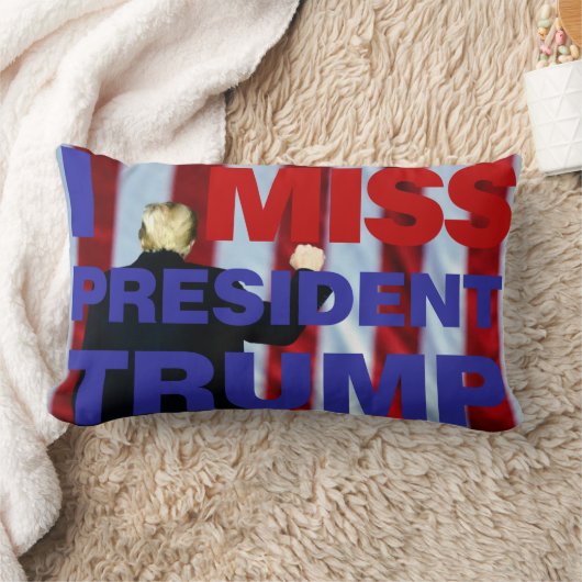 私のト恋しく思ランプ大統領 ランバークッション (ブランケット)