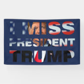 私のト恋しく思ランプ大統領 横断幕 (横)