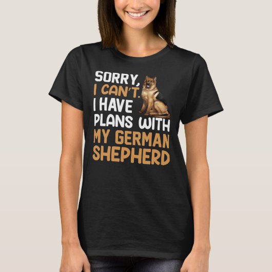 私のドイツのシェパード・シェフと計画 Tシャツ (正面)